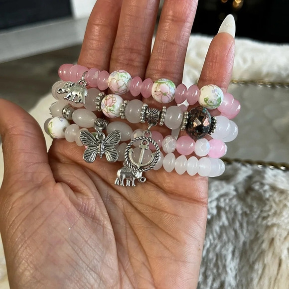 Bohemian Stretch Bracelets (4pc) NWOT - Picture 3 of 3